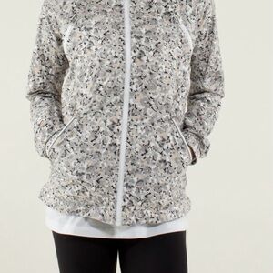 lululemon athletica Patterned Utility Jacket - Gray and Cream